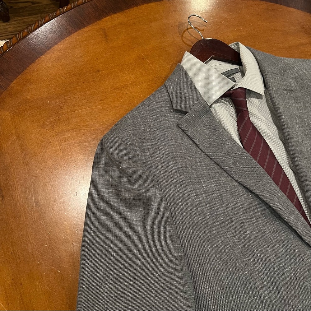 Lauren Ralph Lauren Men’s Wool/Linen Blend Sport Coat Gray 48R Double Vent - Picture 5 of 16
